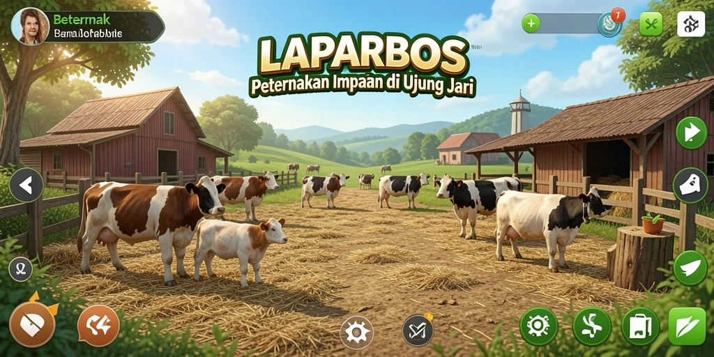 Tampilan antarmuka utama <strong>LAPARBOS</strong> yang menarik dengan fungsi lengkap untuk beternak.