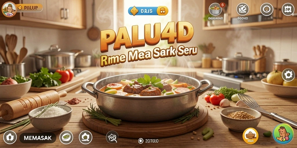 Screenshot PALU4D menampilkan serunya pengalaman memasak di dapur virtual.