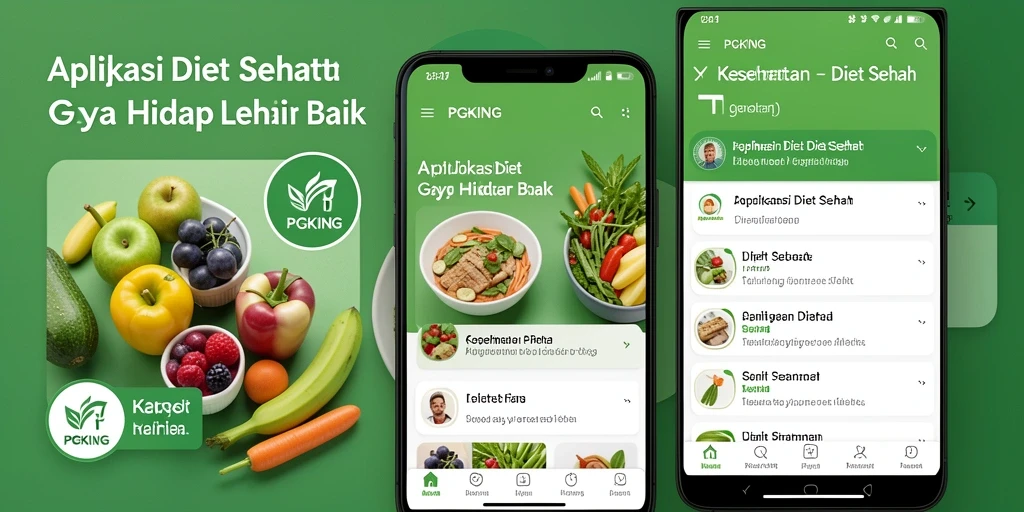 Antarmuka PGKING yang informatif dan mudah digunakan untuk Diet Sehat.