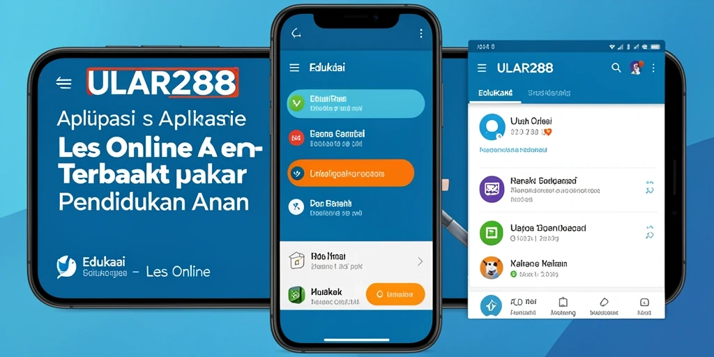 Tampilan aplikasi ULAR288 dengan fitur Les Online yang interaktif.